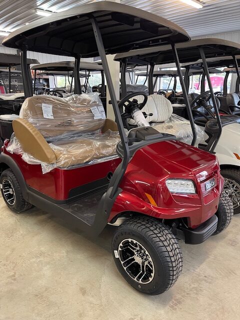 2026 Club Car Onward 2 Pass Lithium Ion Candy Apple Red